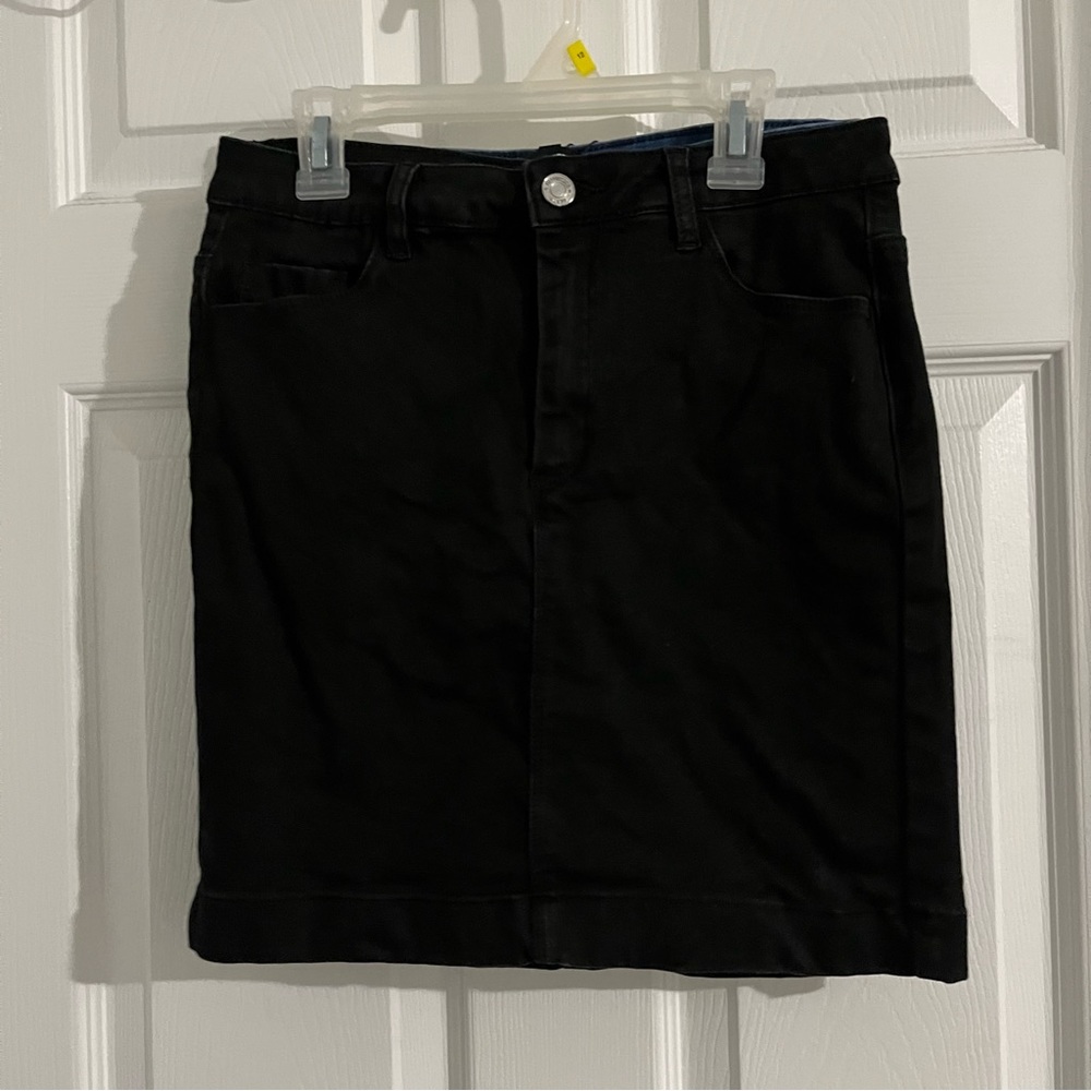 Missguided black denim skirt